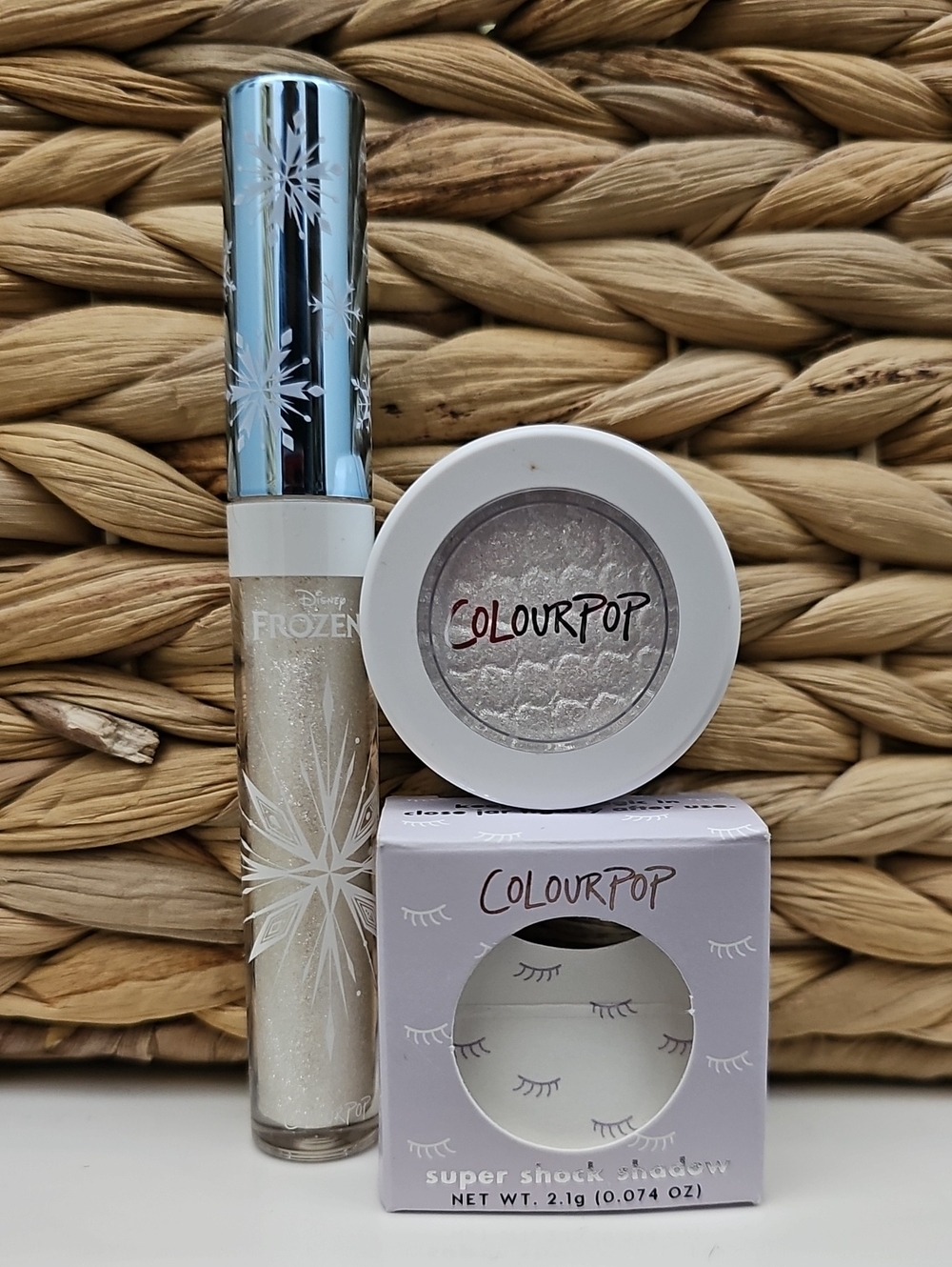 ColourPop Super Shock Shadow & Disney Frozen Lip Gloss Duo — Iridescent White